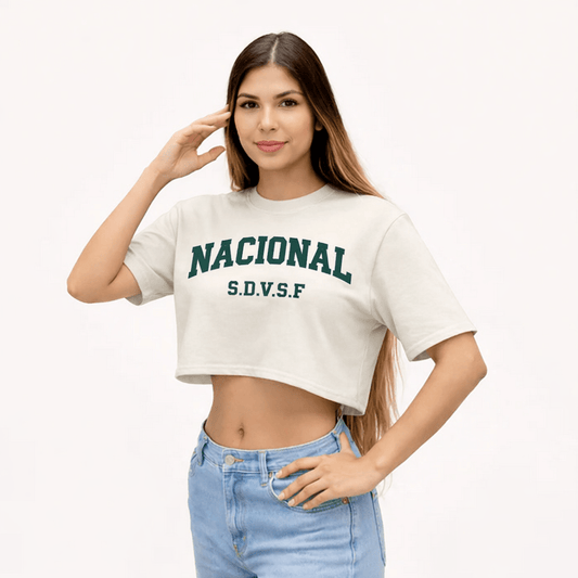 Crop Top Blanco Hueso S.D.V.S.F (Talla Única) - Cluubes