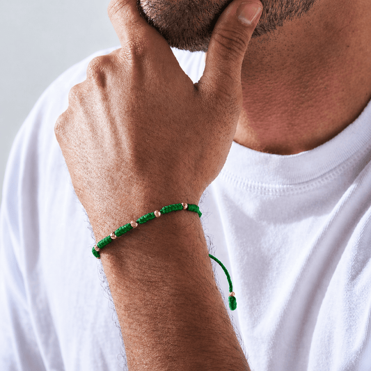 Pulsera Atlético Nacional 7 Nudos en Oro Laminado - Cluubes