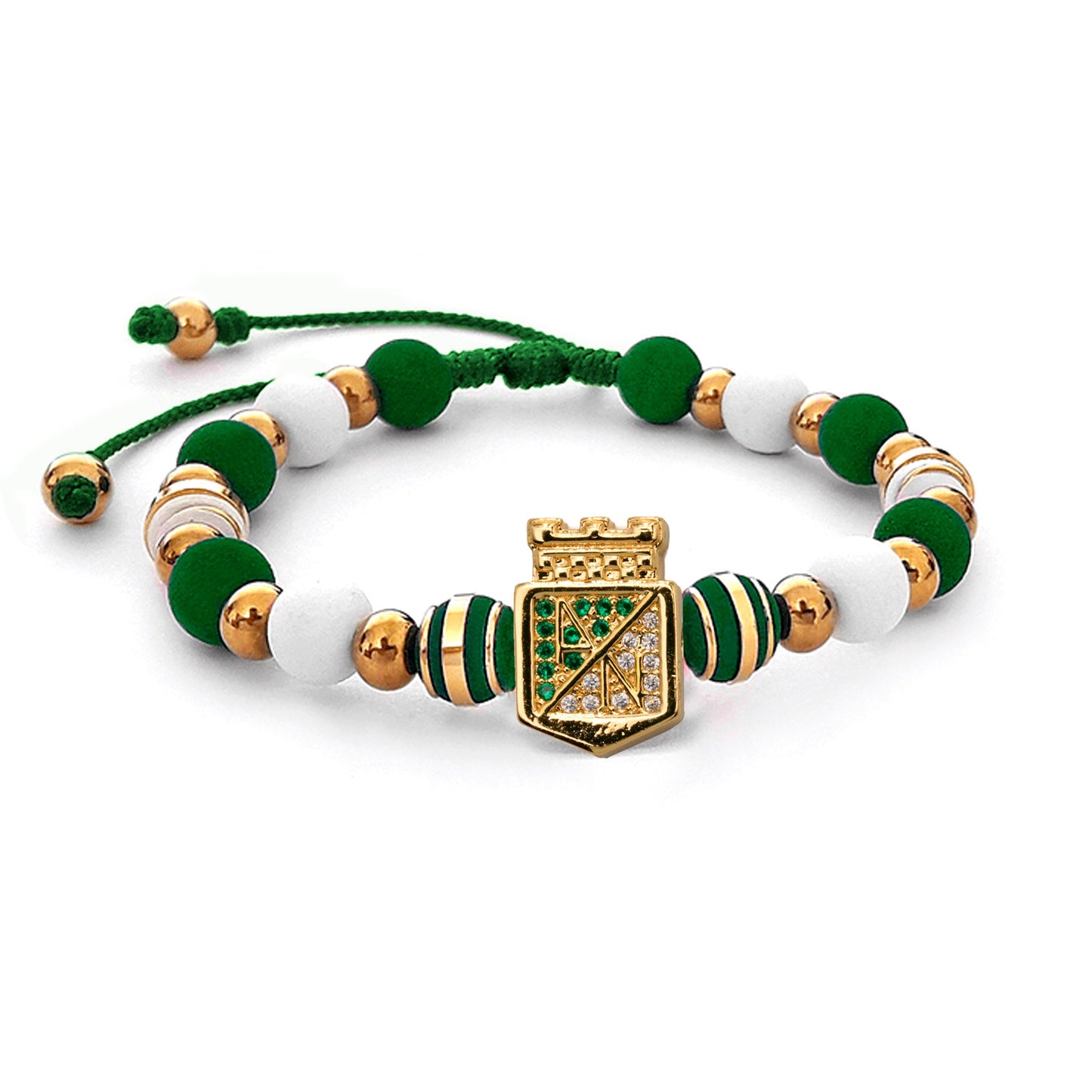 Pulsera Atlético Nacional Dorado en Rodio - Cluubes⚽