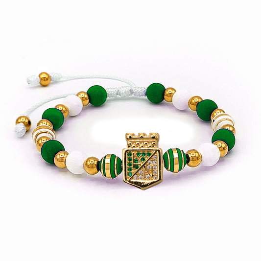 Pulsera Atlético Nacional Dorado en Rodio - Cluubes⚽