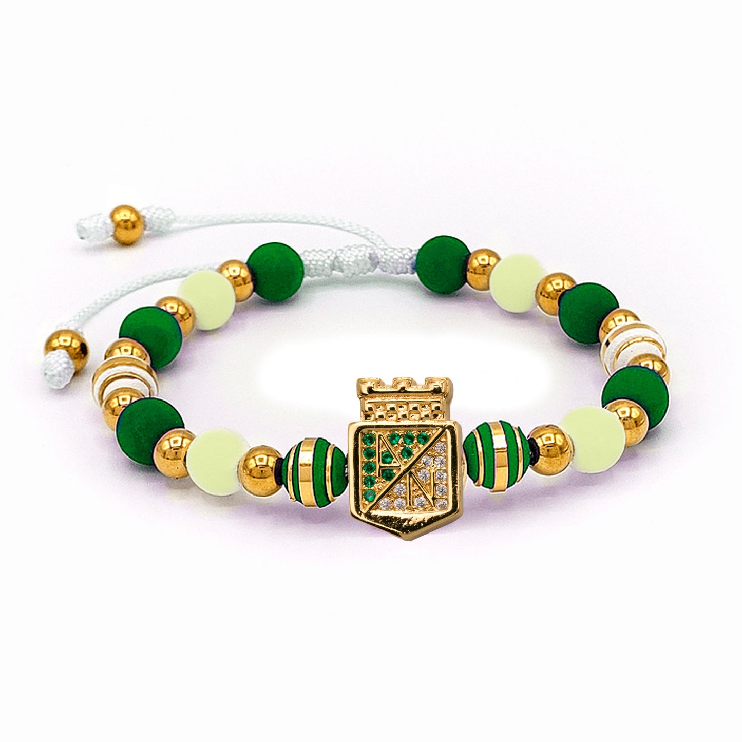 Pulsera Atlético Nacional en Rodio Luminosa (Ilumina en la Oscuridad) - Cluubes⚽