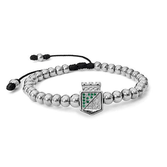 Pulsera Atlético Nacional Plateada en Acero Rodiano - Cluubes⚽