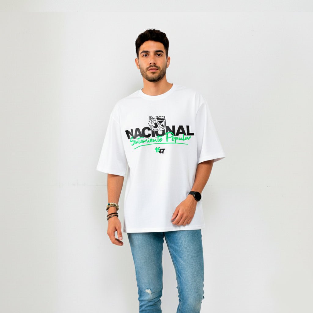 Camiseta Blanca Sentimiento Popular en 3D - Cluubes