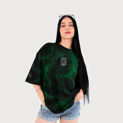 Camiseta Oversize Mujer Grafiteada 1954 en 3D - Cluubes