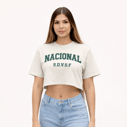 Crop Top Blanco Hueso S.D.V.S.F (Talla Única) - Cluubes