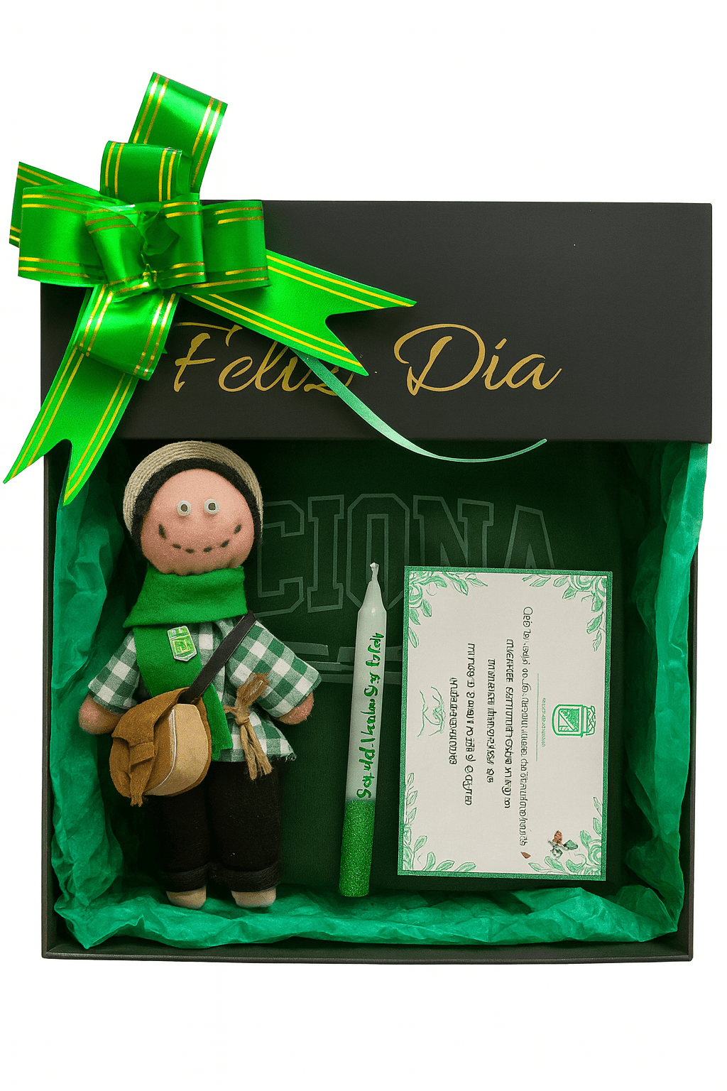 Kit Combo Navideño - Camisa Negra Soy del verde soy feliz Oversize - Cluubes